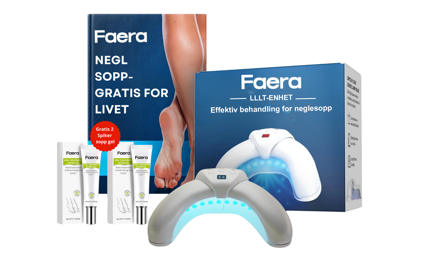 3x Faera nagelsvamp + 3x nagelsvamp gel