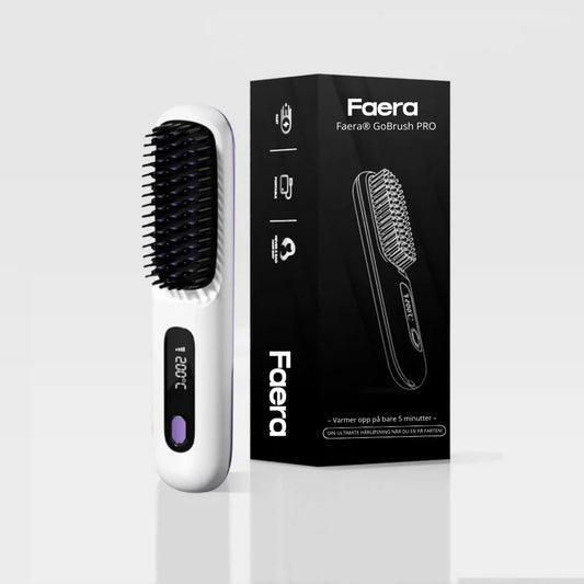 Faera® Portable Straightening Brush - Vit