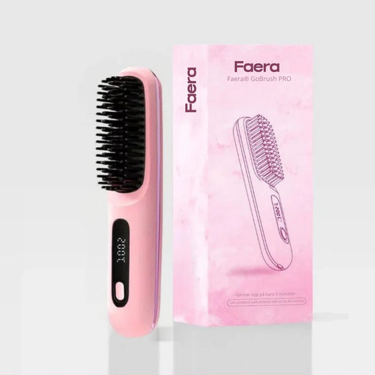 Faera® Portable Straightening Brush - Rosa