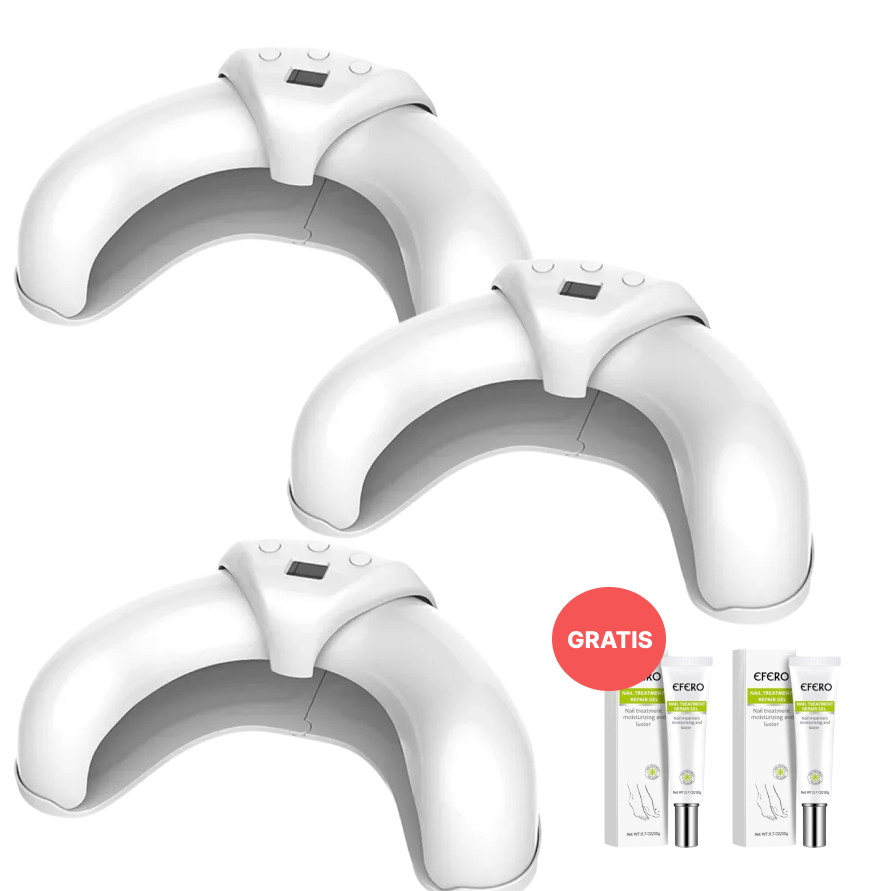 3x Faera LLLT-soppdrepende apparat + 2 Gratis neglelakk